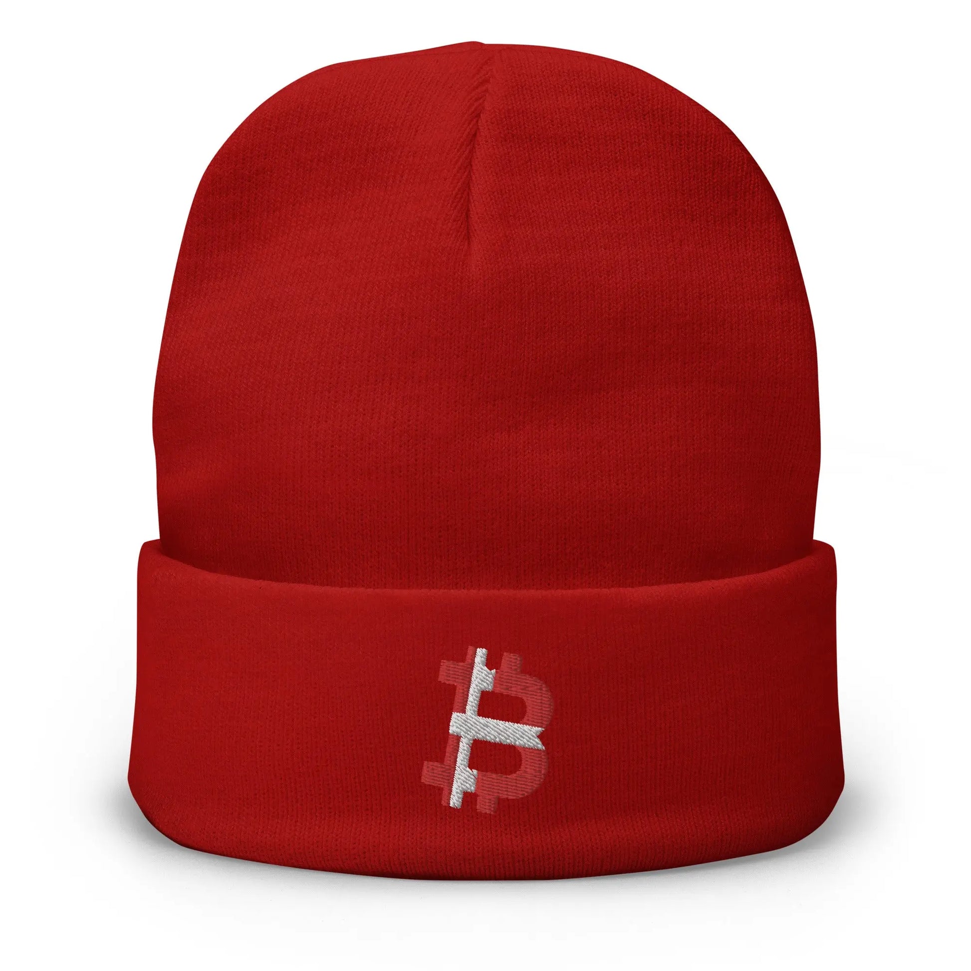 Danish Bitcoin Flag - Embroidery - Beanie Store of Value