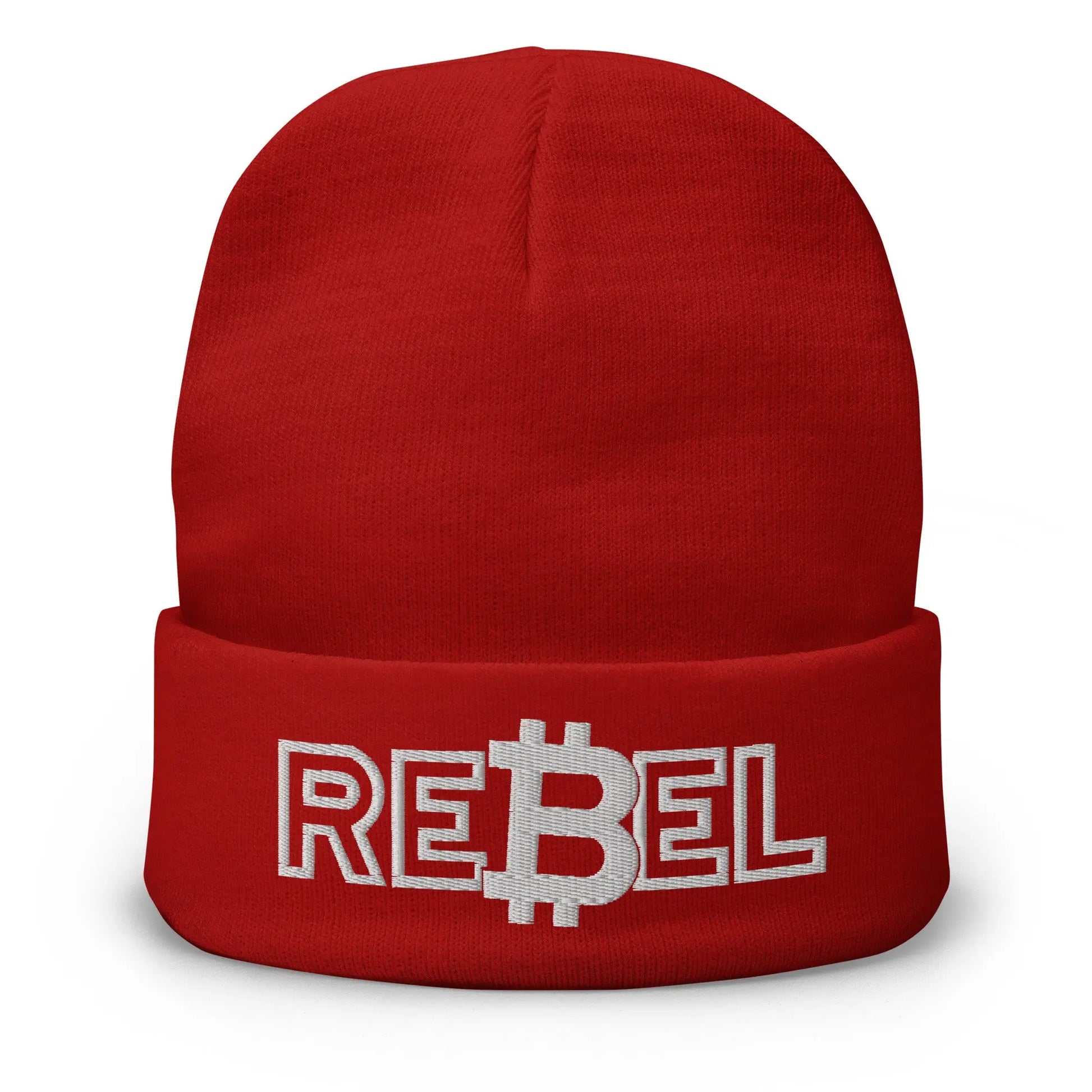 Rebel - Beanie - White Embroidery Store of Value