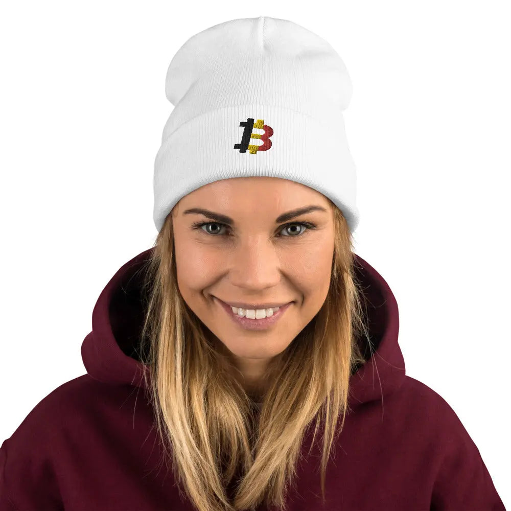 Belgium Bitcoin Flag - Bitcoin Beanie - Embroidery Store of Value