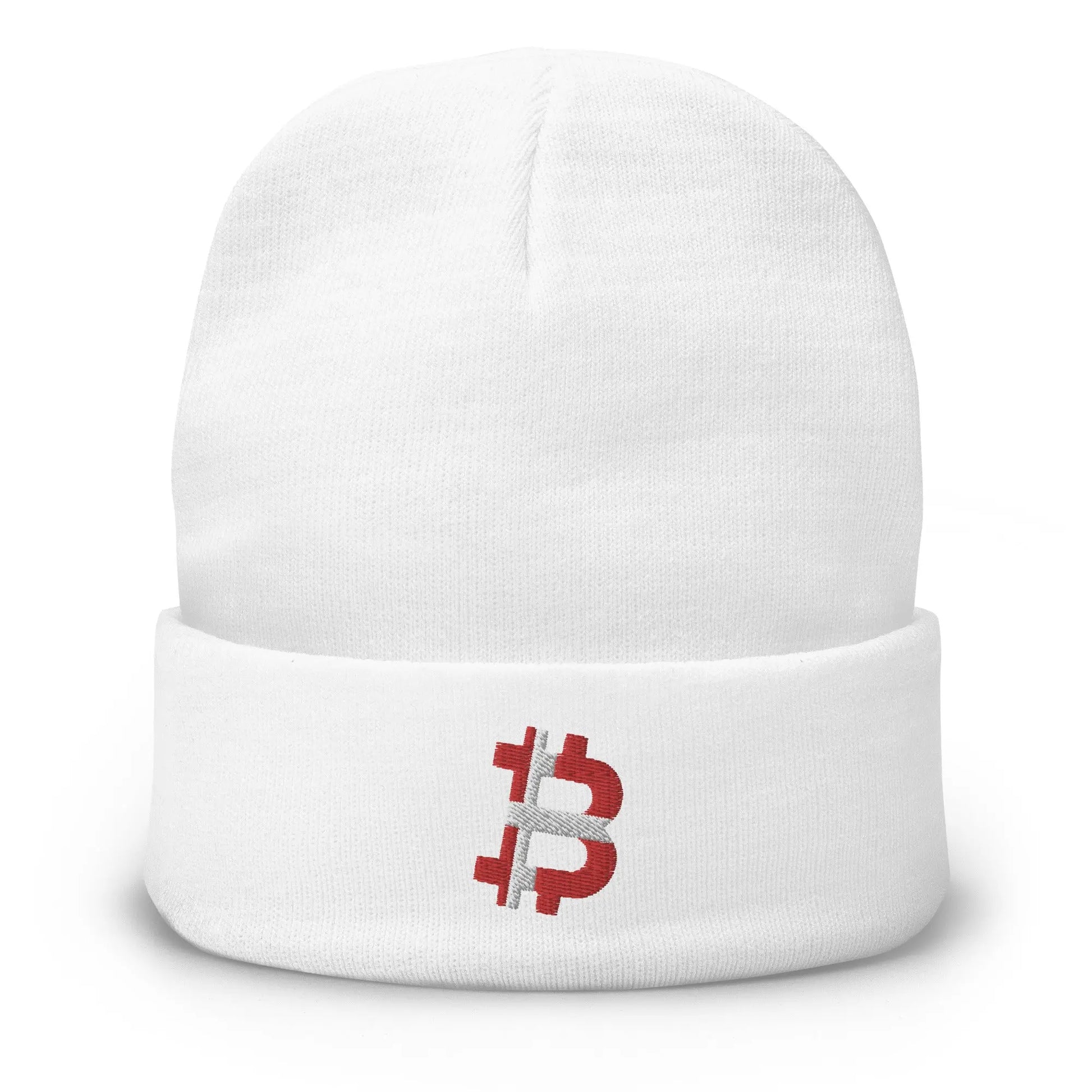 Danish Bitcoin Flag - Embroidery - Beanie Store of Value