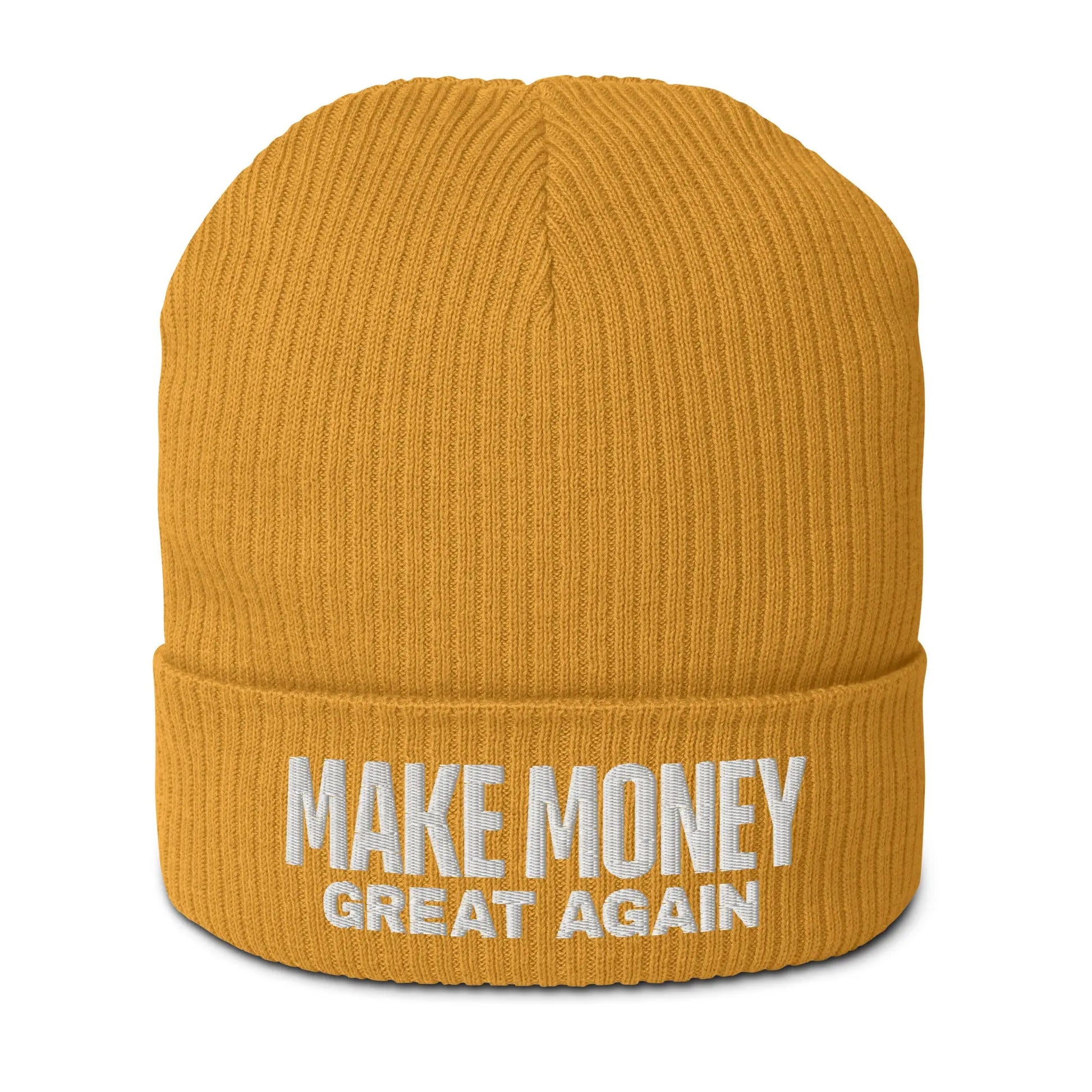 Make Money Great Again - Ribbed Beanie - Organic Cotton - Embroidery Store of Value