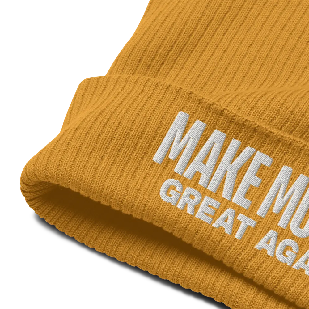 Make Money Great Again - Ribbed Beanie - Organic Cotton - Embroidery Store of Value