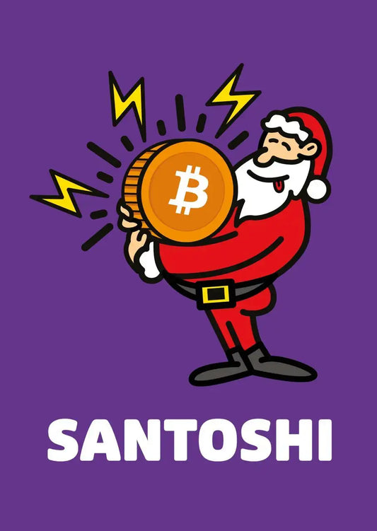 Crazy Santa 21 - Bitcoin Christmas Card - By BitPopArt (kopie) Store of Value