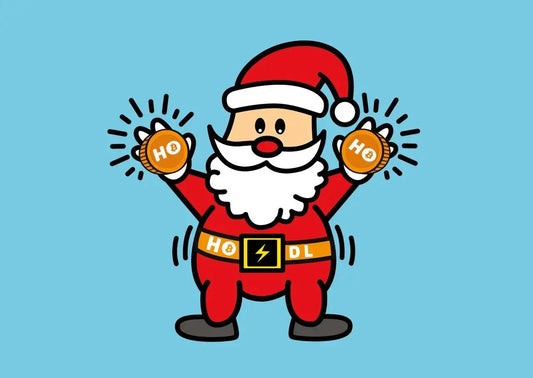 Ho Ho HODL - Bitcoin Christmas Card - By BitPopArt Store of Value