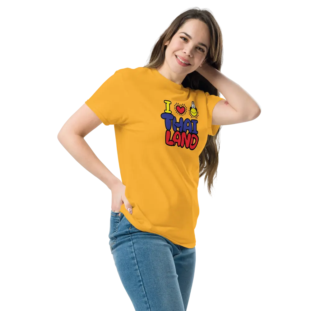 I Love Thailand T-shirt - By BitPopArt - Classic Cotton Tee - Unisex Store of Value