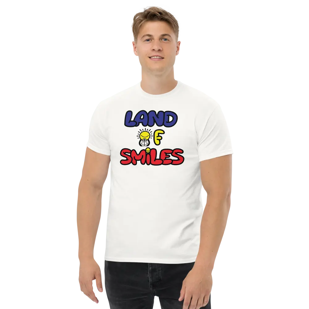 Land of Smiles T-shirt - By BitPopArt - Classic Cotton Tee - Unisex Store of Value