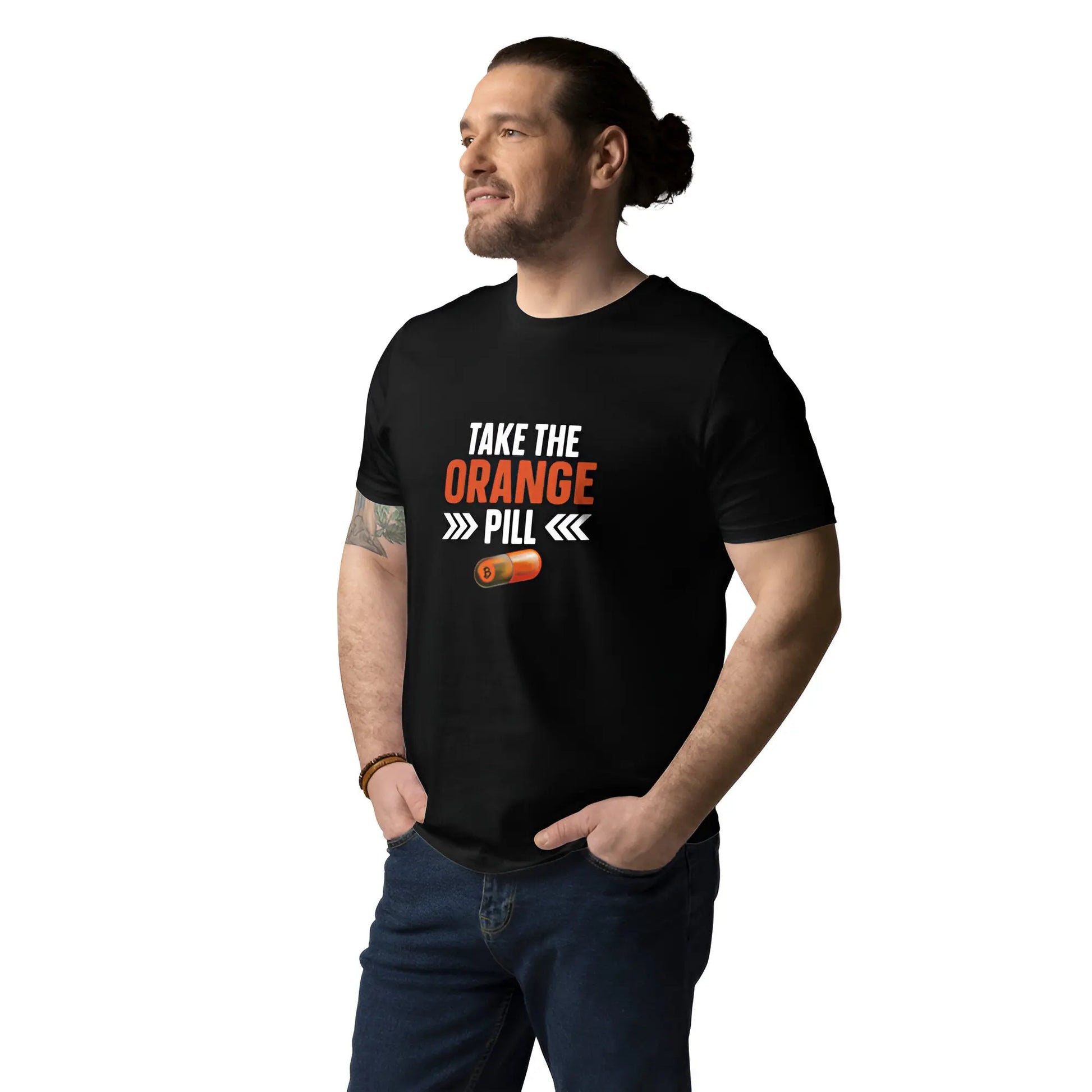 Take the orange pill t-shirt black