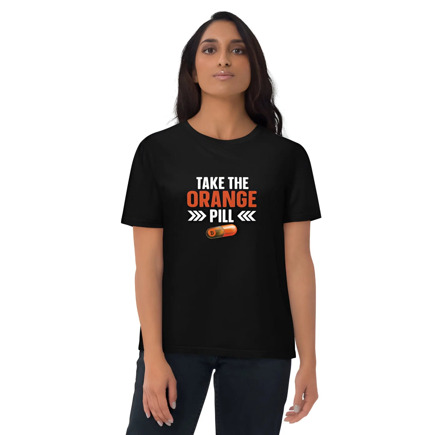 Take the orange pill t-shirt black