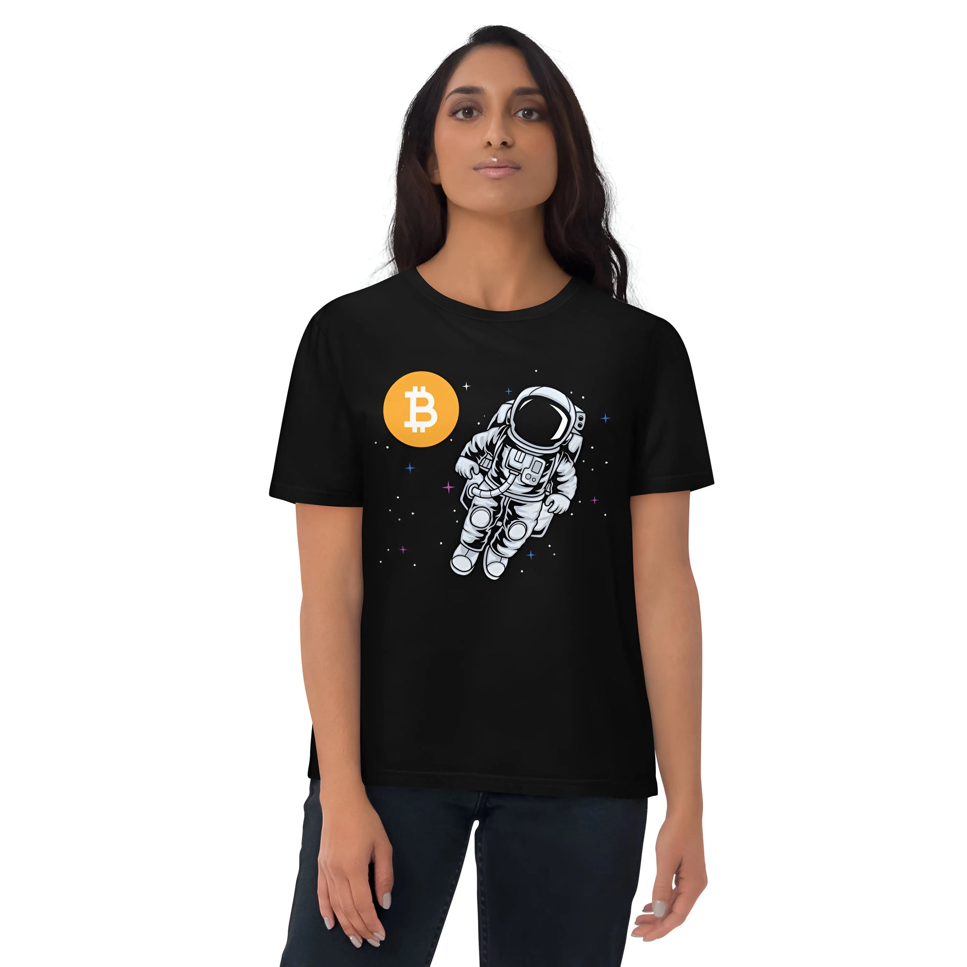 Bitcoin Moonwalk - Premium Unisex Organic Cotton Bitcoin T-shirt Black
