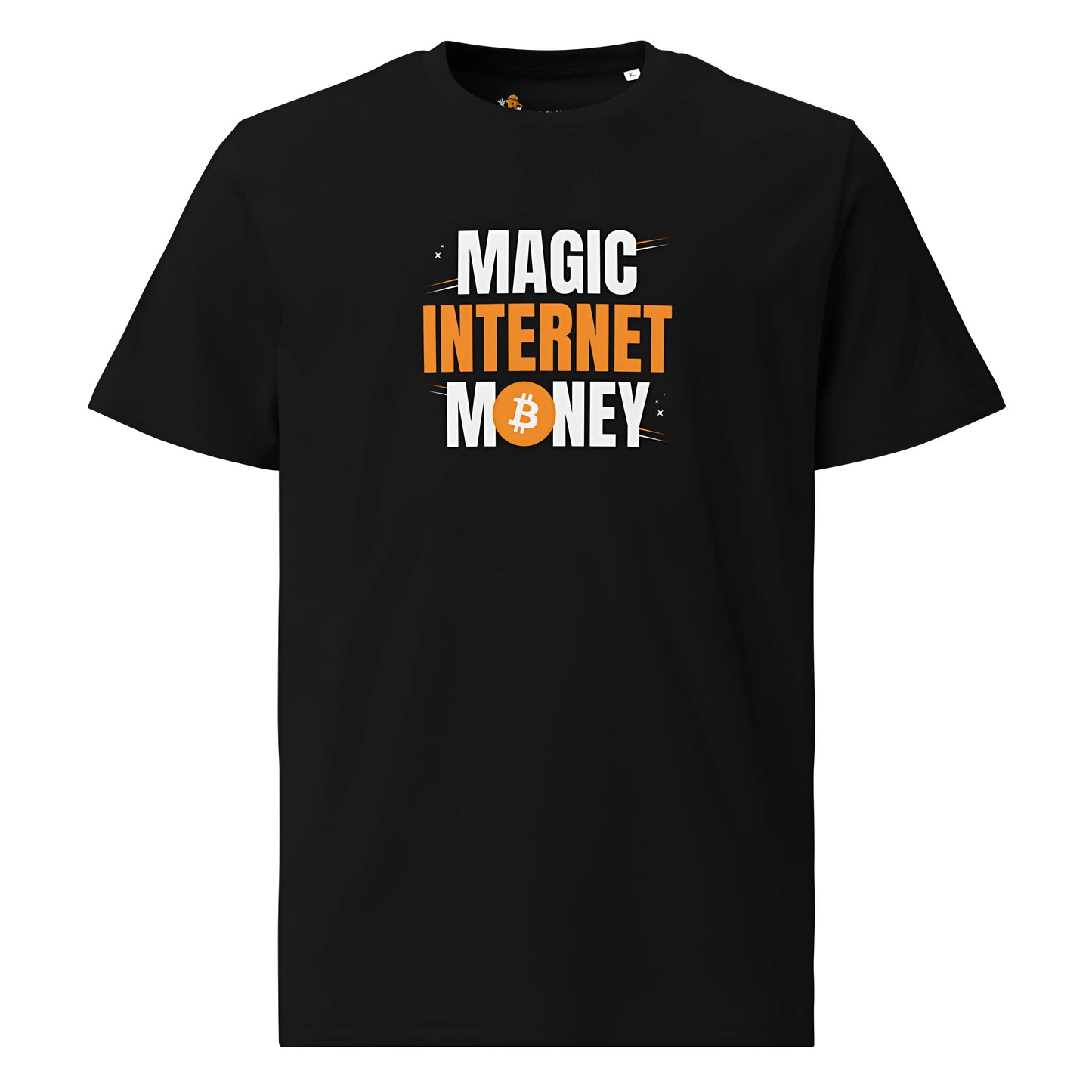 Magic Internet Money- Premium Unisex Organic Cotton Bitcoin T-shirt - Black