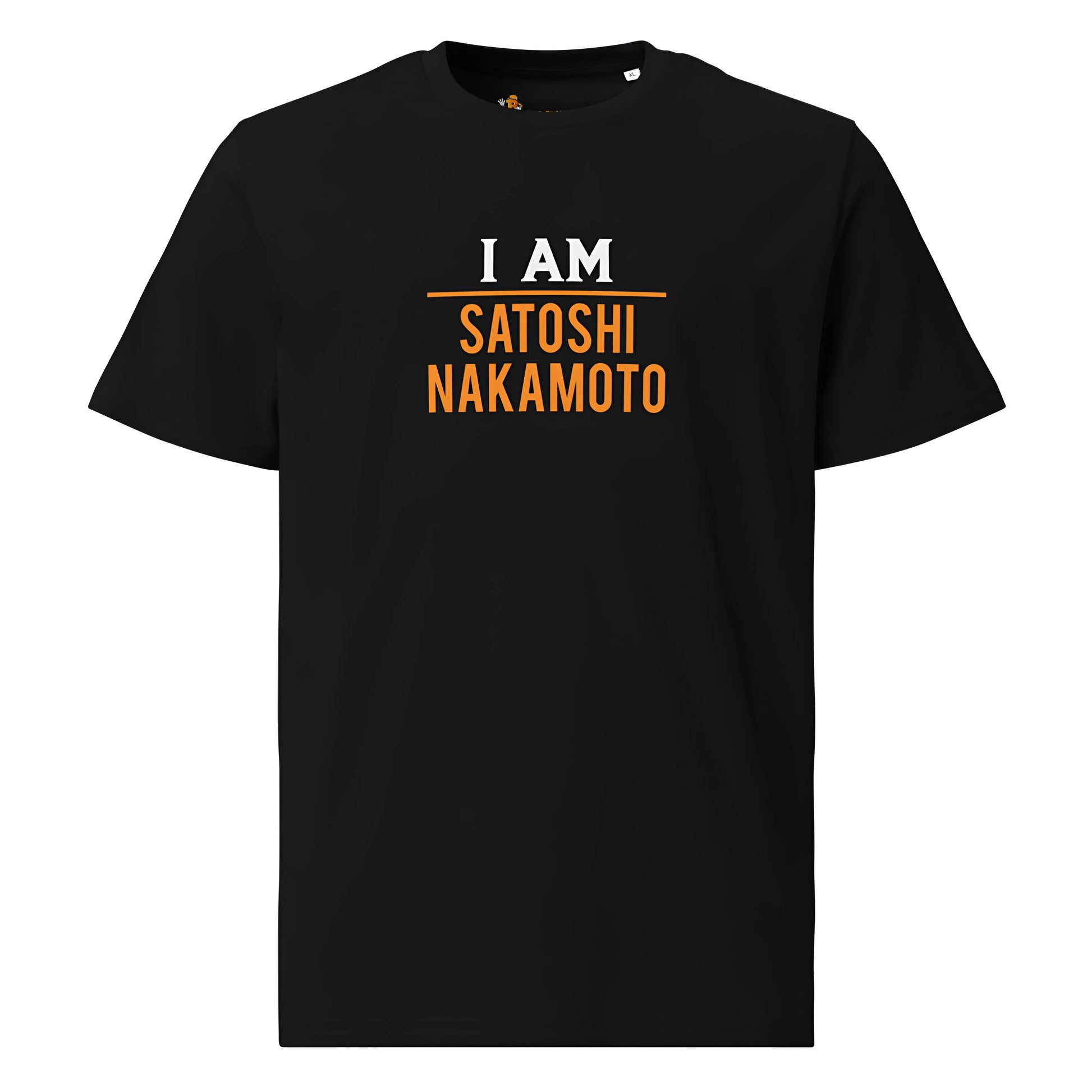 I AM Satoshi Nakamoto - Premium Unisex Organic Cotton Bitcoin T-shirt Black Color