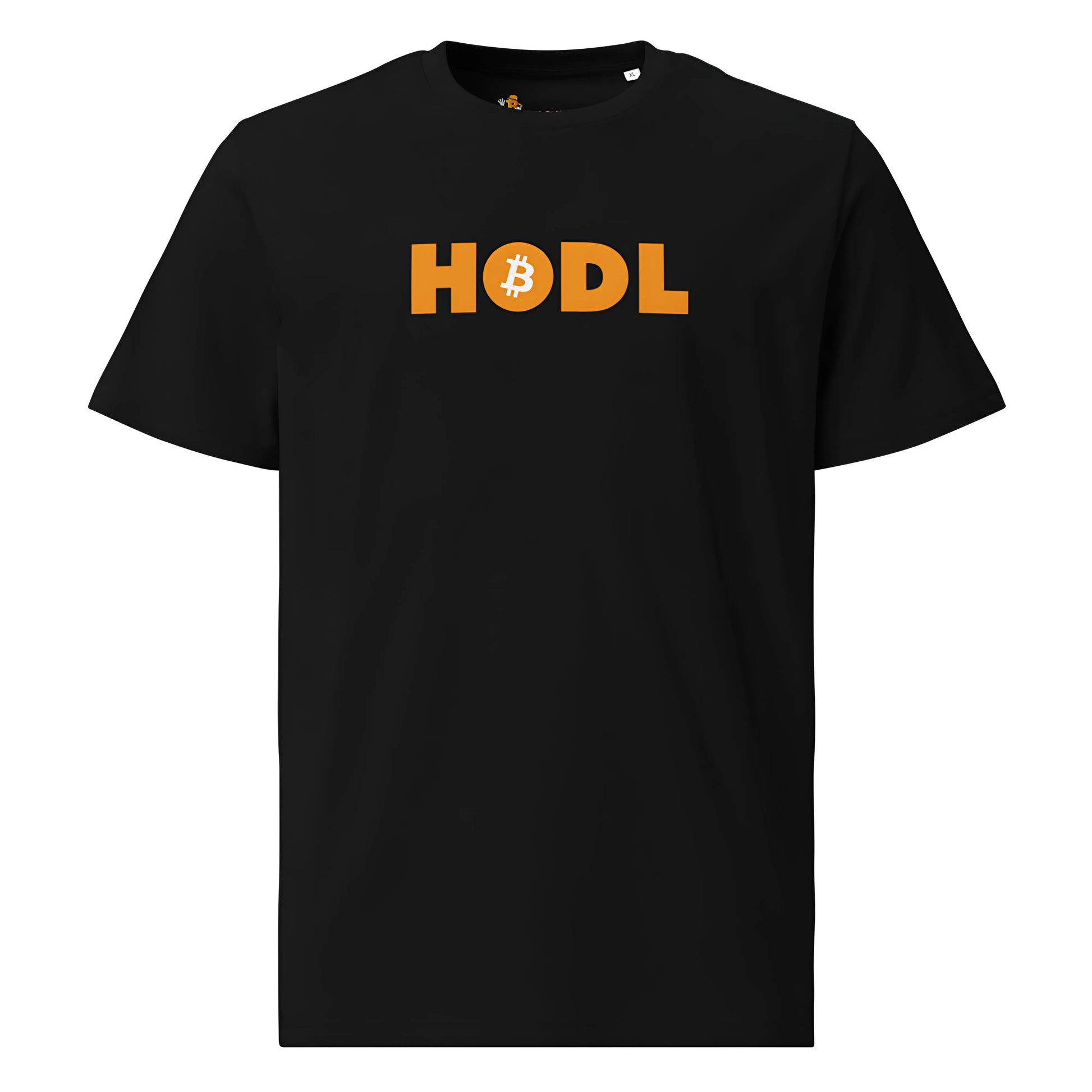 HODL - Premium Unisex Organic Cotton Bitcoin T-shirt Black Color