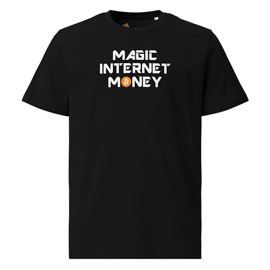 Magic Internet Money - Premium Unisex Organic Cotton Bitcoin T-shirt Black Color