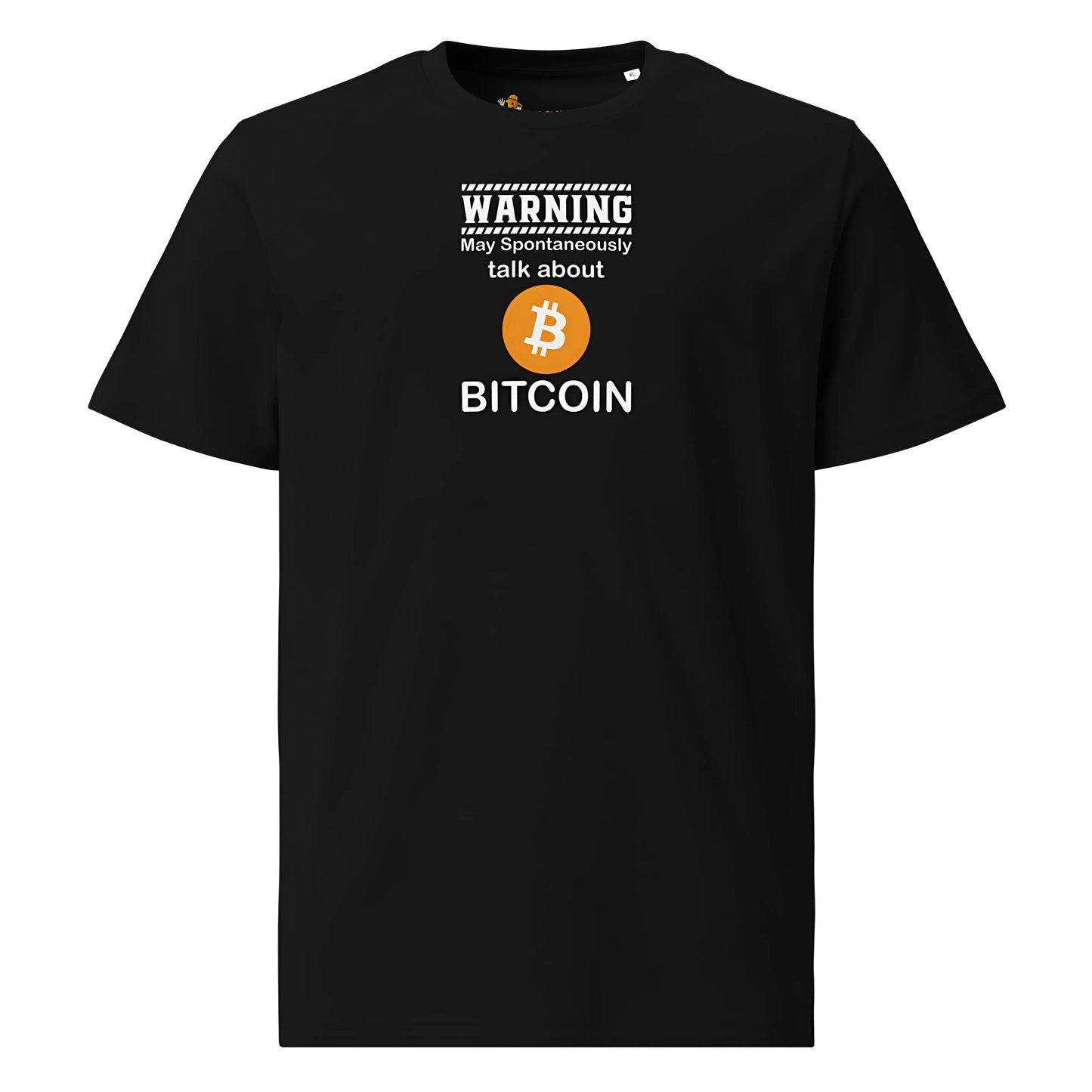 Talk About Bitcoin - Premium Unisex Organic Cotton Bitcoin T-shirt - Black Color