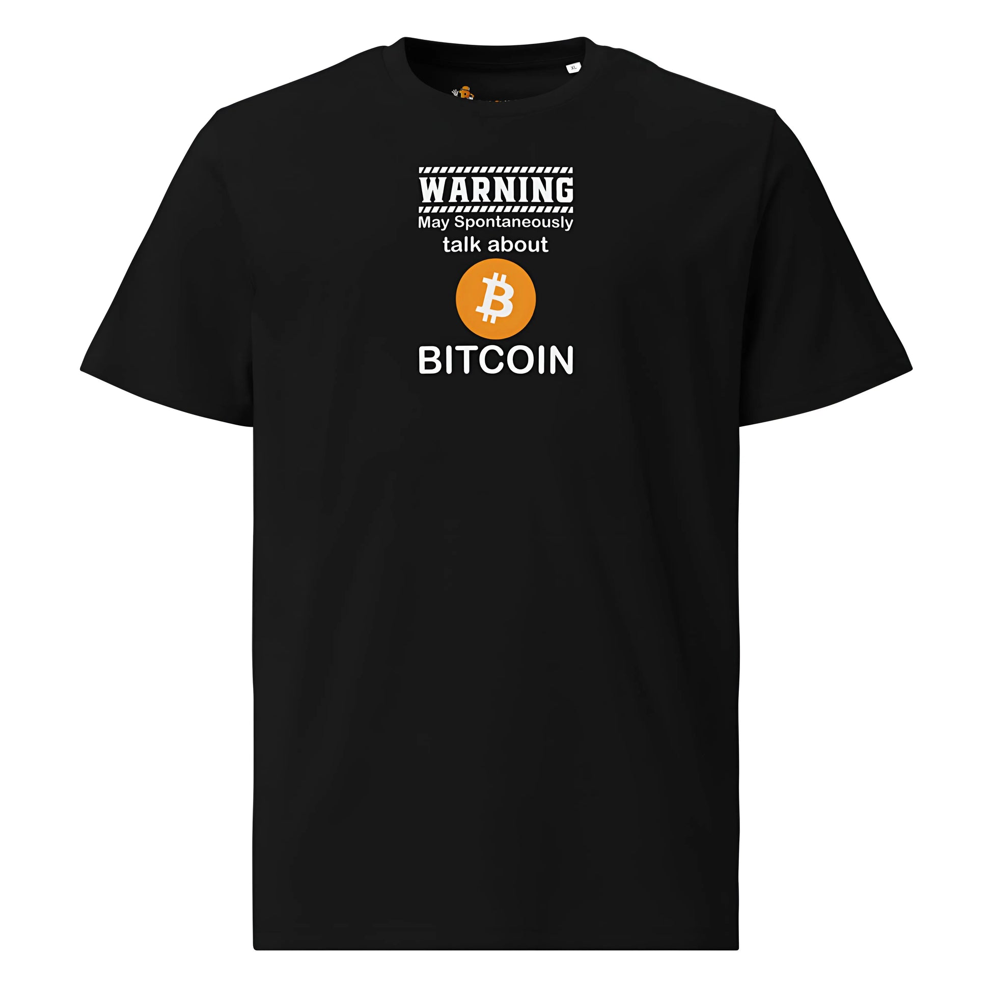 Talk About Bitcoin - Premium Unisex Organic Cotton Bitcoin T-shirt - Black Color