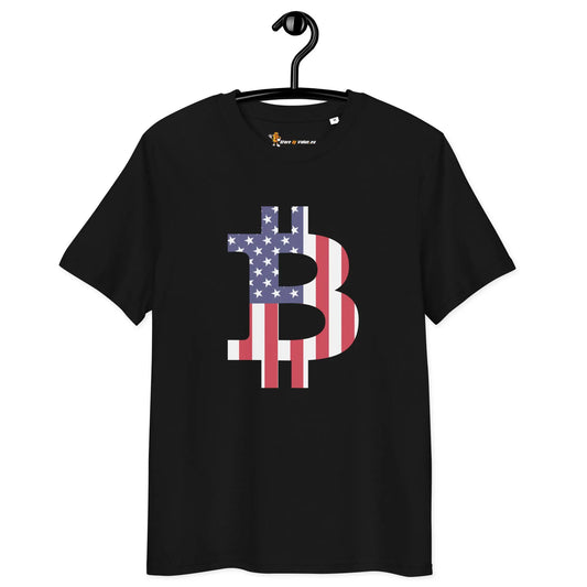 Bitcoin T-shirt - American Bitcoin Flag - Premium Organic Cotton - Unisex Store of Value
