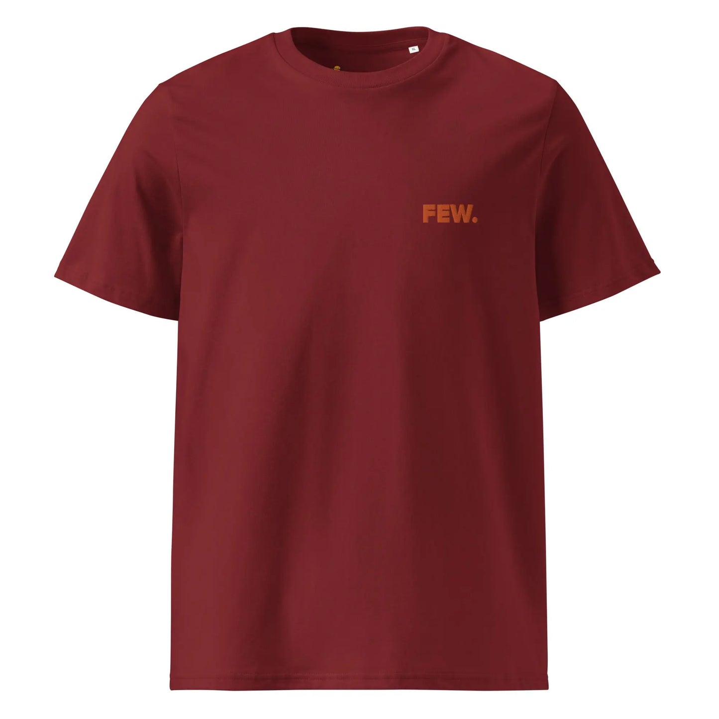 FEW Bitcoin T-shirt - Orange Embroidered - Premium - Unisex - Organic Cotton Store of Value