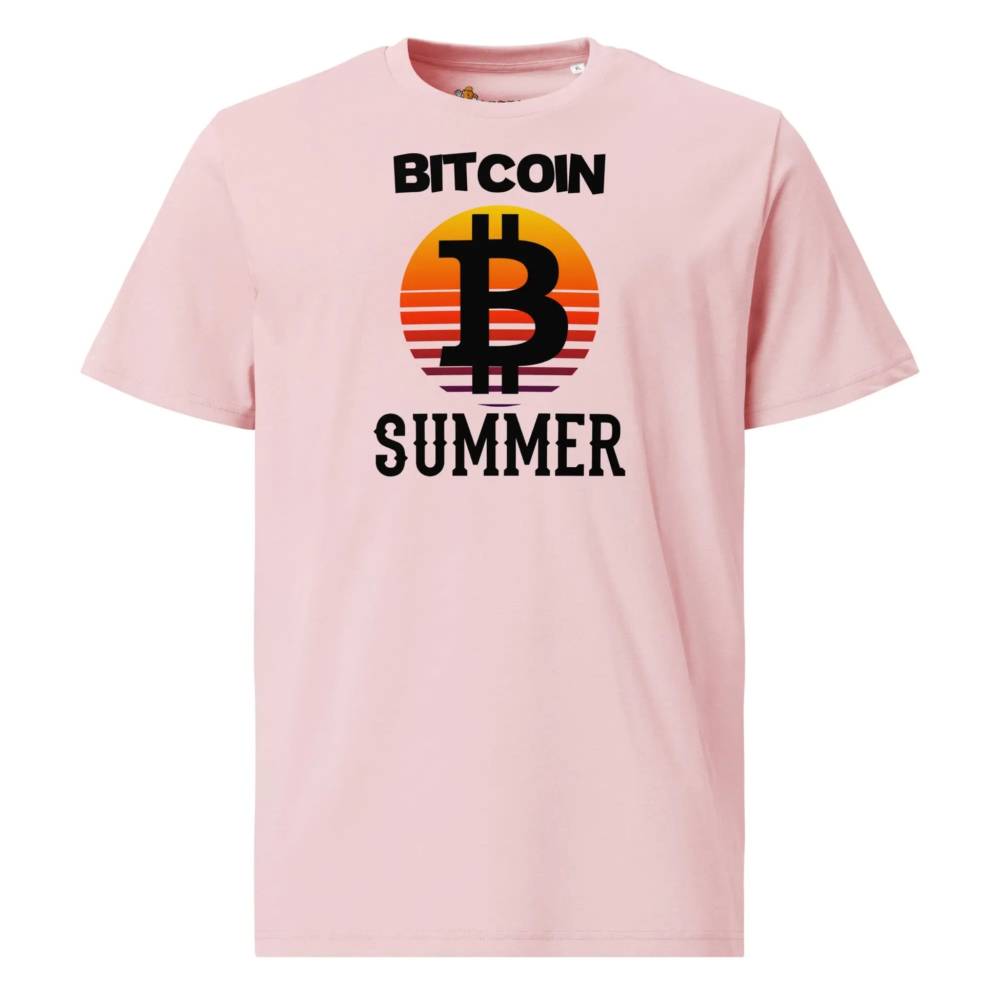 Bitcoin Summer - Premium Unisex Organic Cotton Bitcoin T-shirt Pink Color