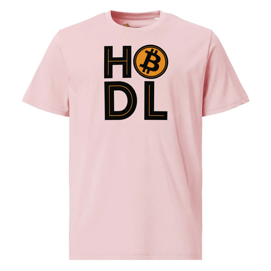 HODL - Premium Unisex Organic Cotton Bitcoin T-shirt Pink Color