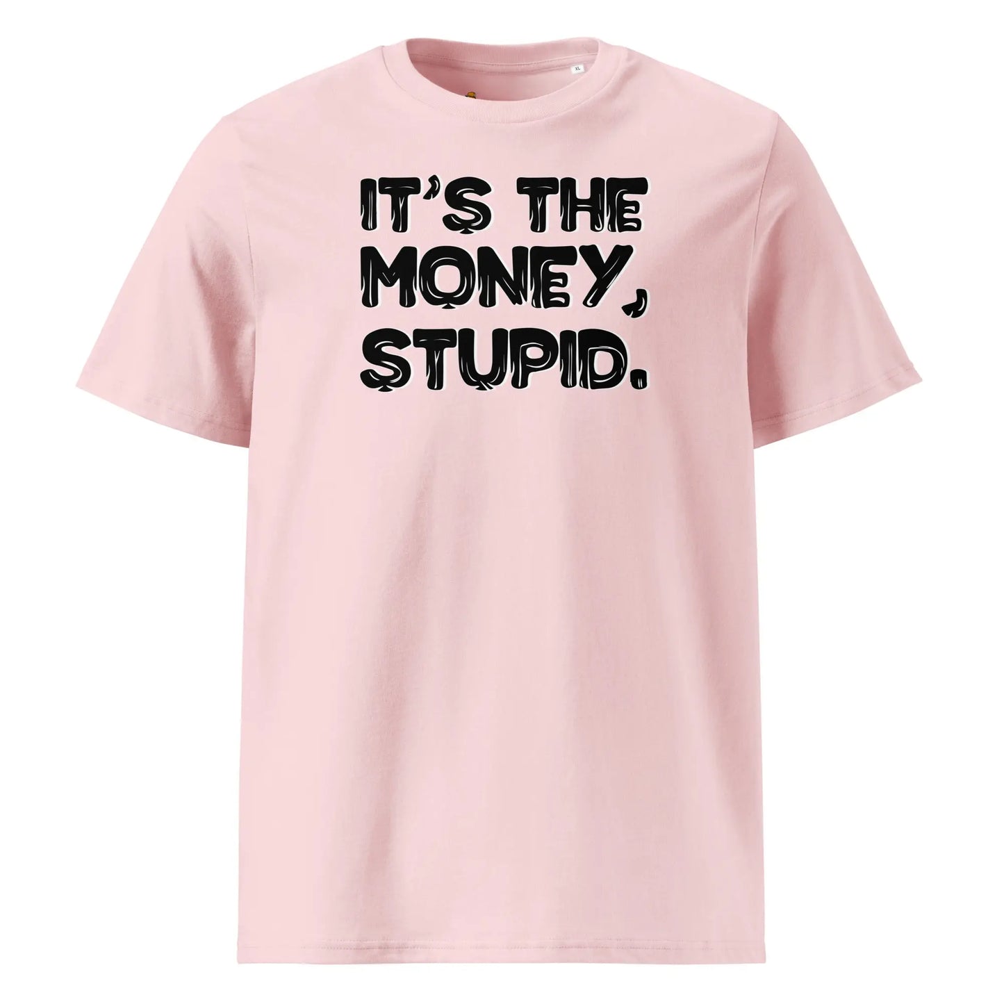 Stupid - Premium Unisex Organic Cotton Bitcoin T-shirt Pink Color