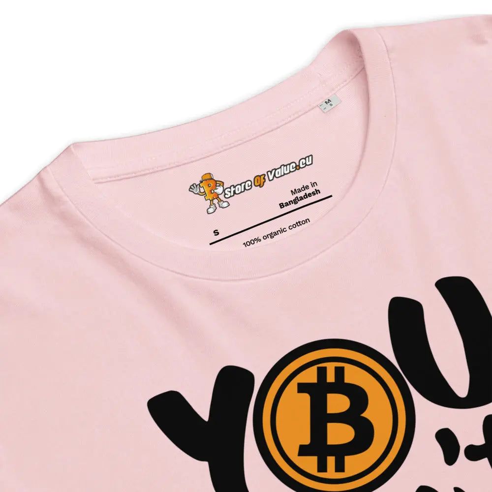 You Can`t Print Me - Premium Unisex Organic Cotton Bitcoin T-shirt Pink Color