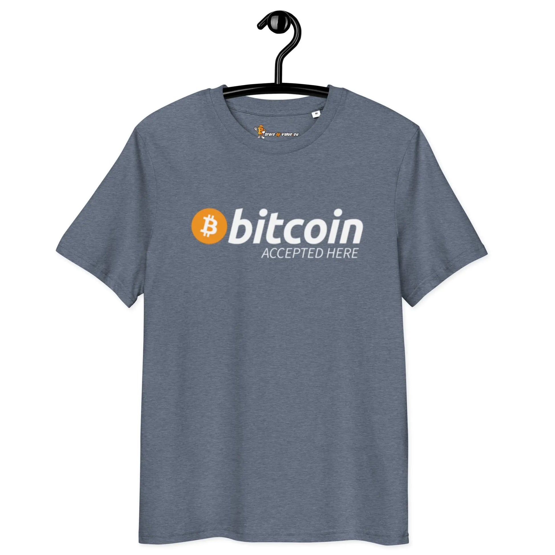 Bitcoin T-shirt - Bitcoin Accepted Here - Premium Organic Cotton - Unisex Store of Value