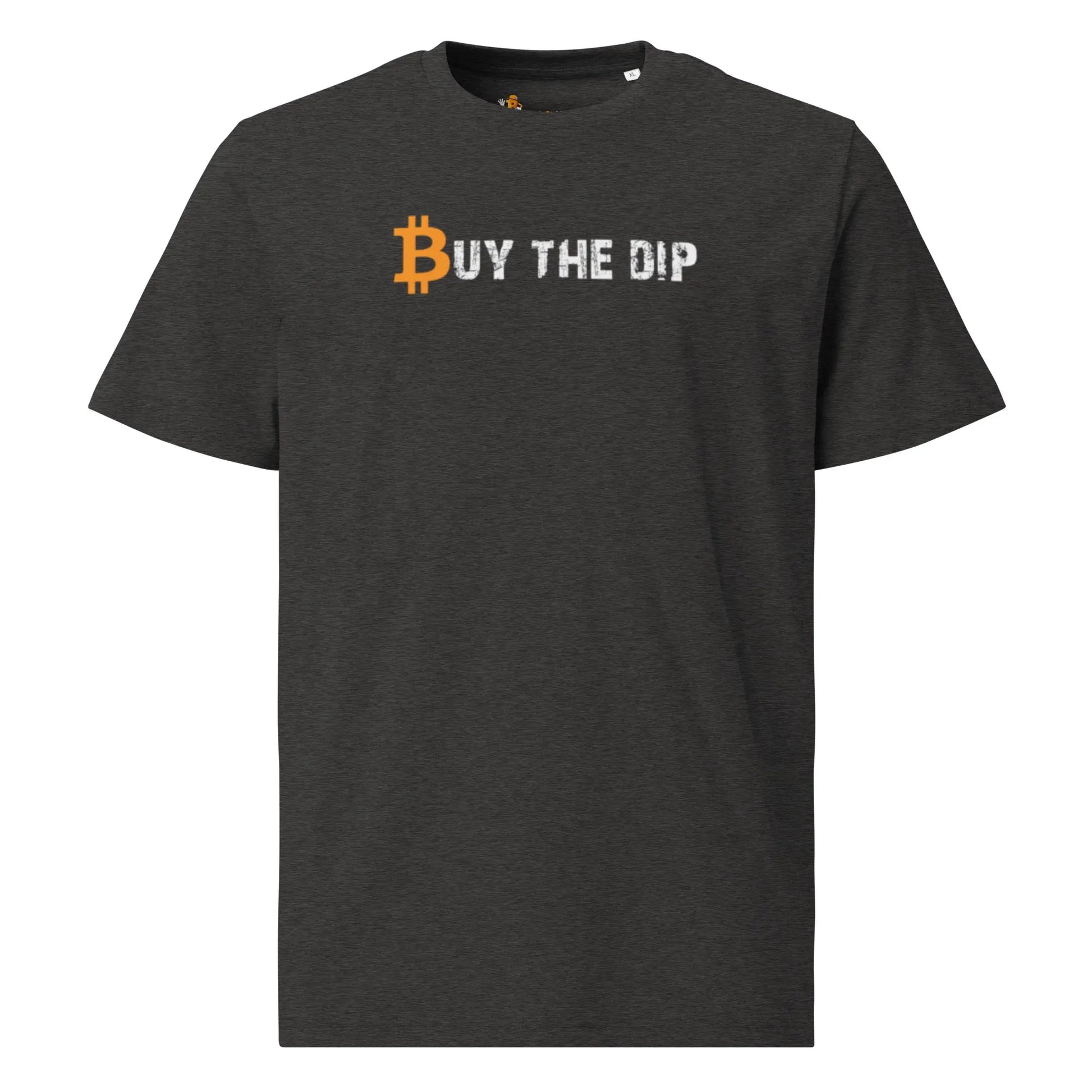 Buy The Dip - Premium Unisex Organic Cotton Bitcoin T-shirt Grey Color