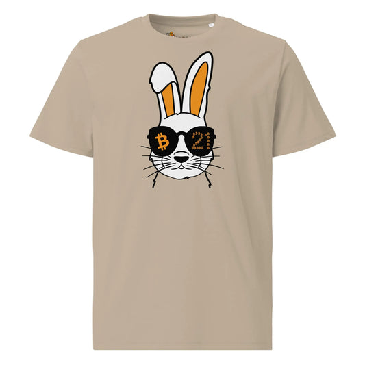 Rabbit 21 - Premium Unisex Organic Cotton Bitcoin T-shirt Dessert Dust Color