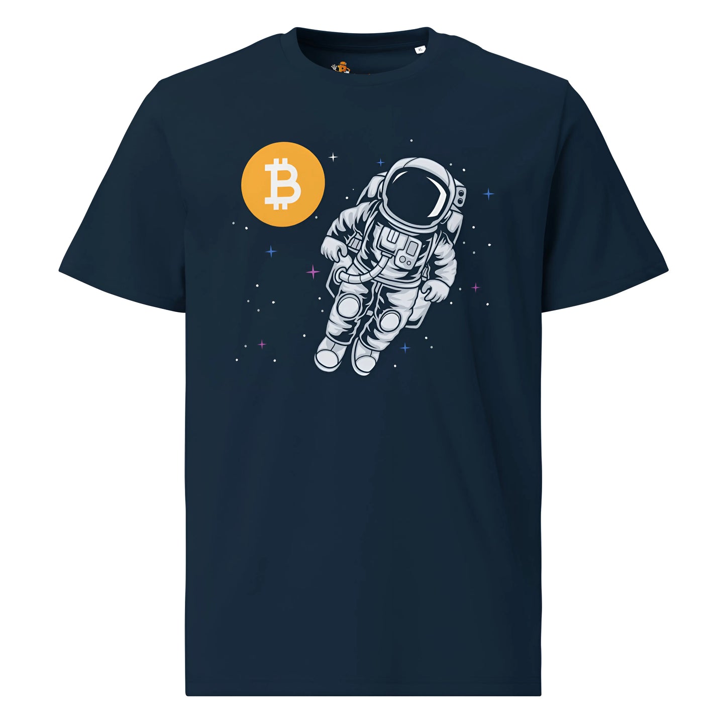 Bitcoin Moonwalk - Premium Unisex Organic Cotton Bitcoin T-shirt Navy