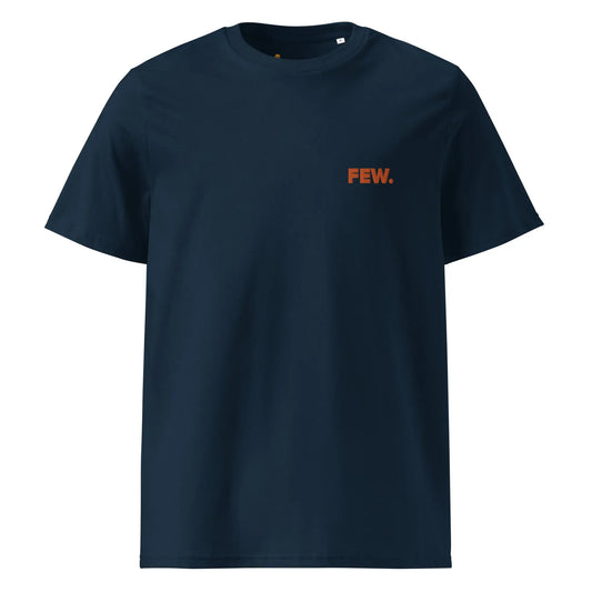 FEW Bitcoin T-shirt - Orange Embroidered - Premium - Unisex - Organic Cotton Store of Value