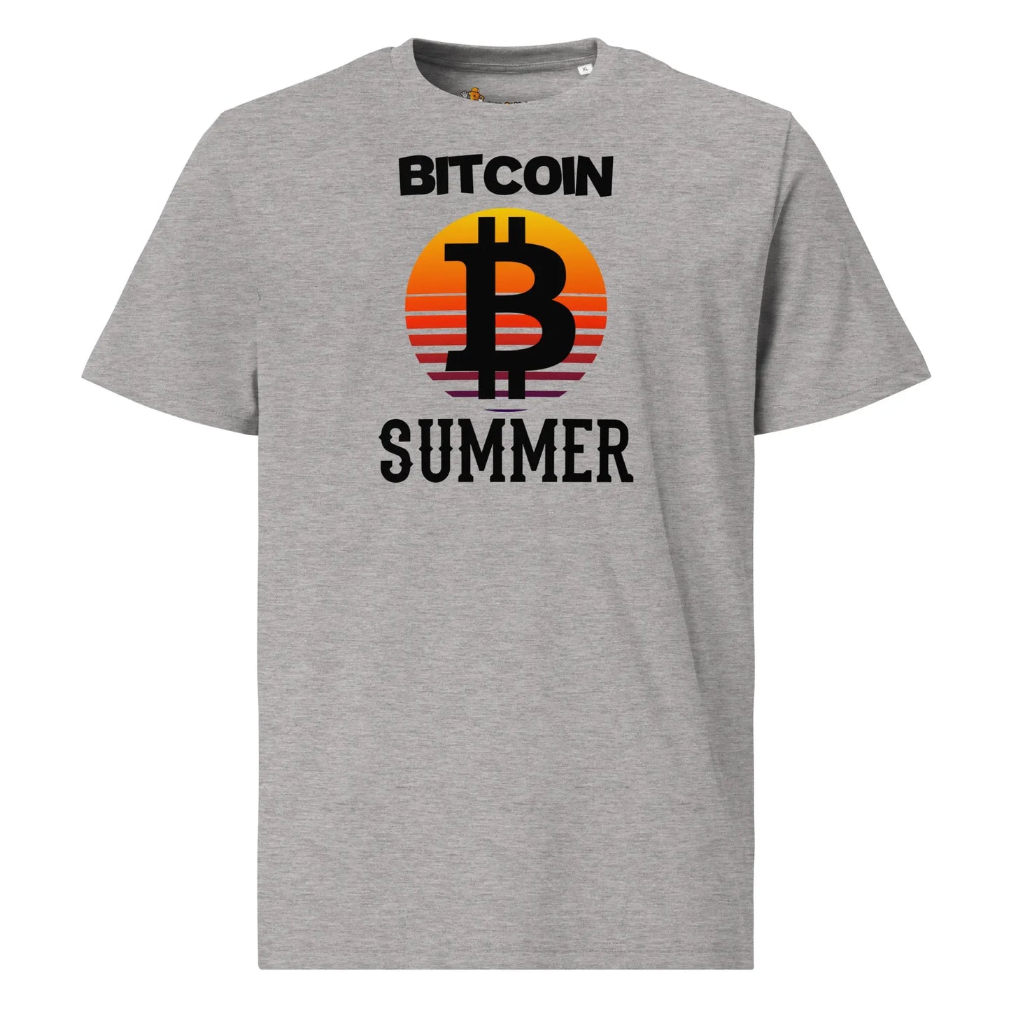 Bitcoin Summer - Premium Unisex Organic Cotton Bitcoin T-shirt Grey Color