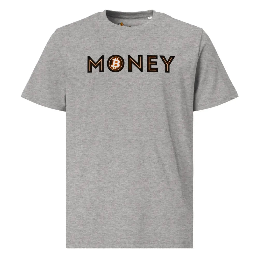 Money - Premium Unisex Organic Cotton Bitcoin T-shirt Grey Color