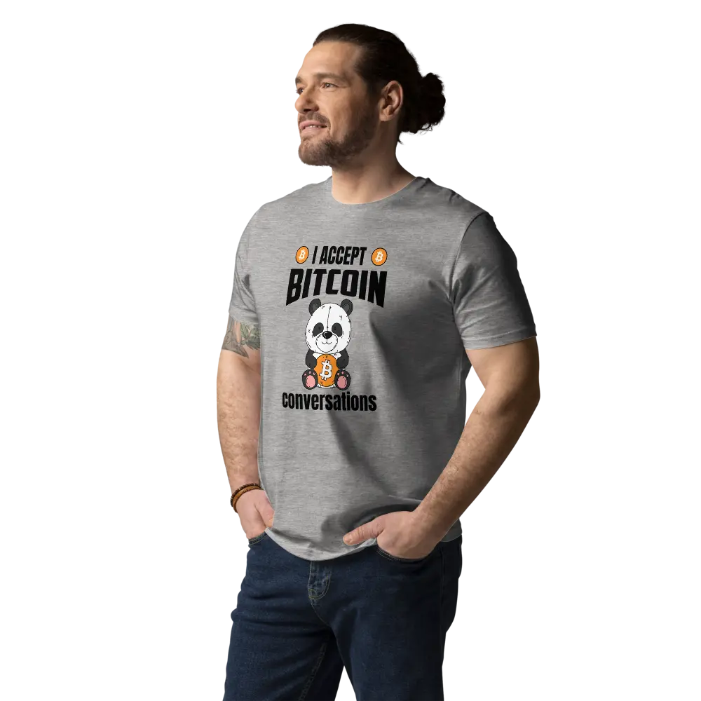 I Accept Bitcoin Conversations T-shirt - Premium Organic Cotton - Unisex Store of Value