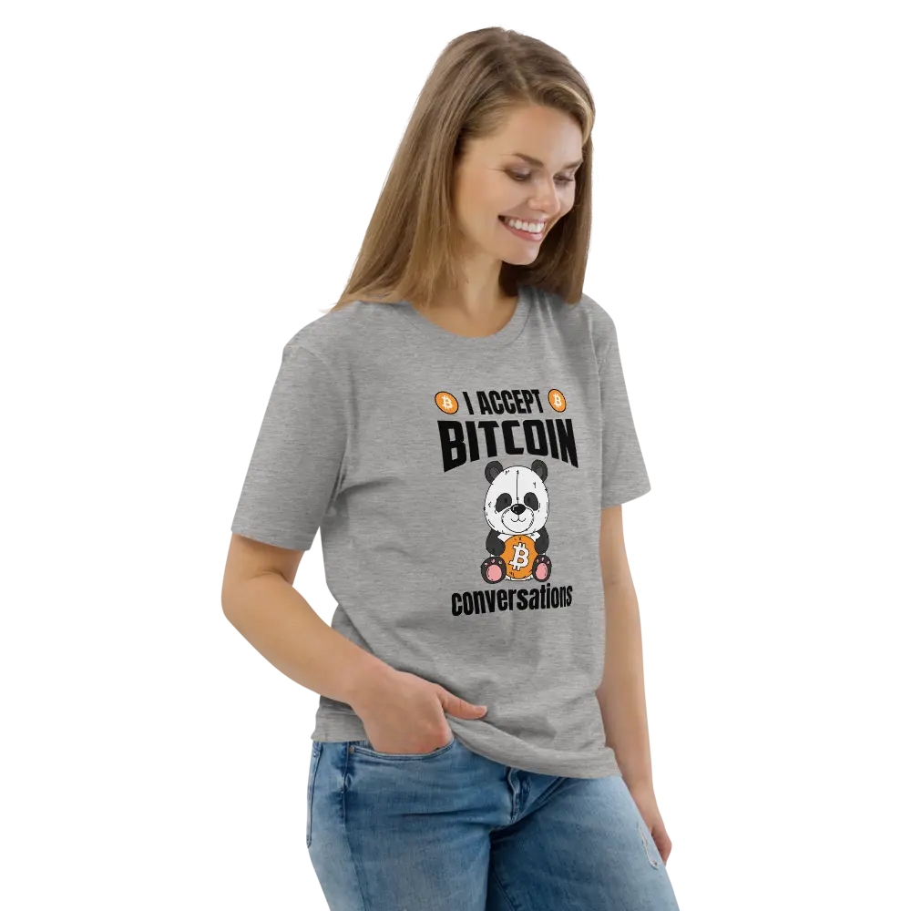 I Accept Bitcoin Conversations T-shirt - Premium Organic Cotton - Unisex Store of Value