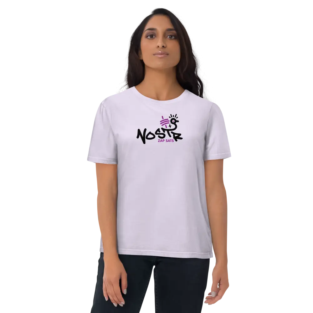 Nostr ZAP SATS T-shirt - By BitPopArt - Premium Organic Cotton - Unisex Store of Value