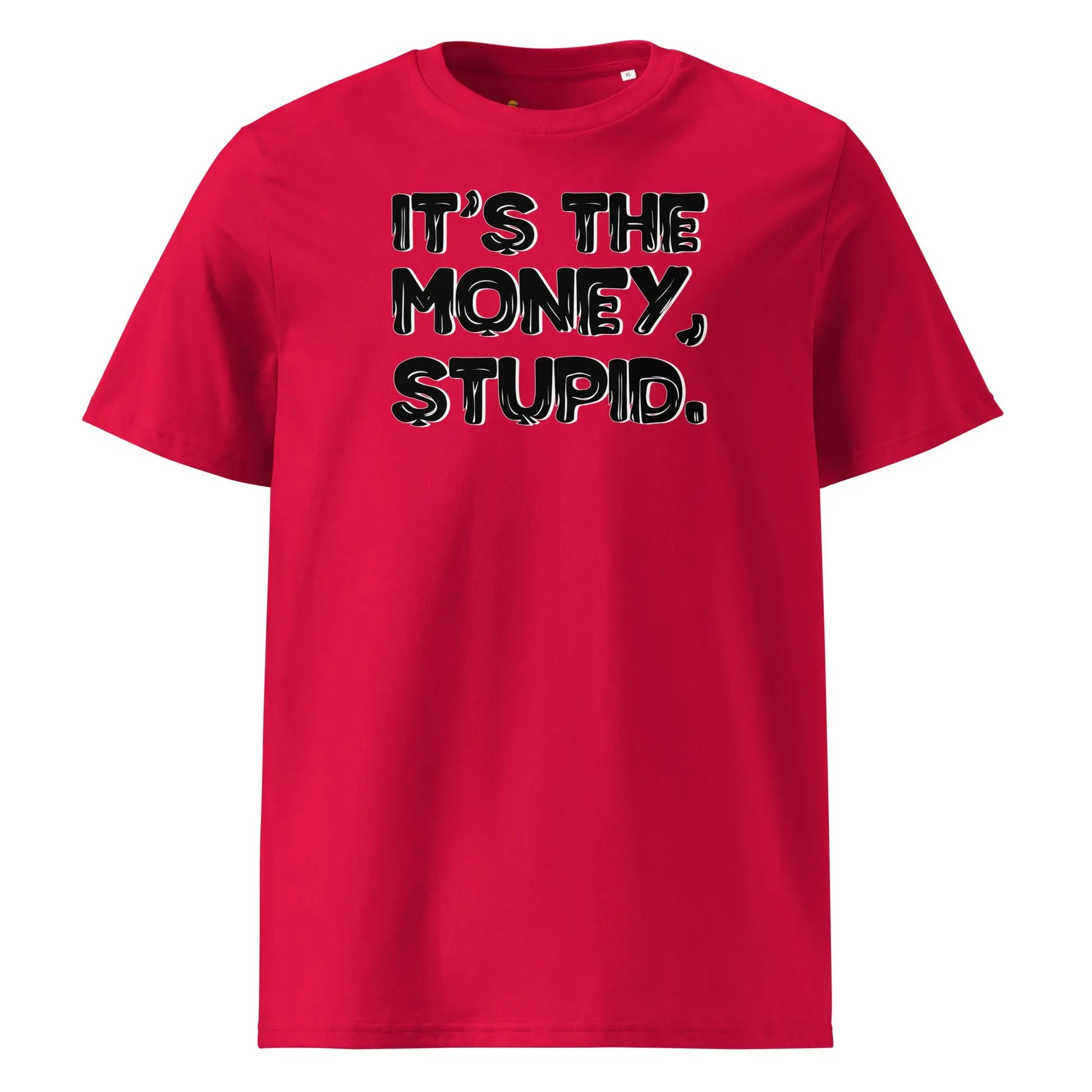 Stupid - Premium Unisex Organic Cotton Bitcoin T-shirt Red Color