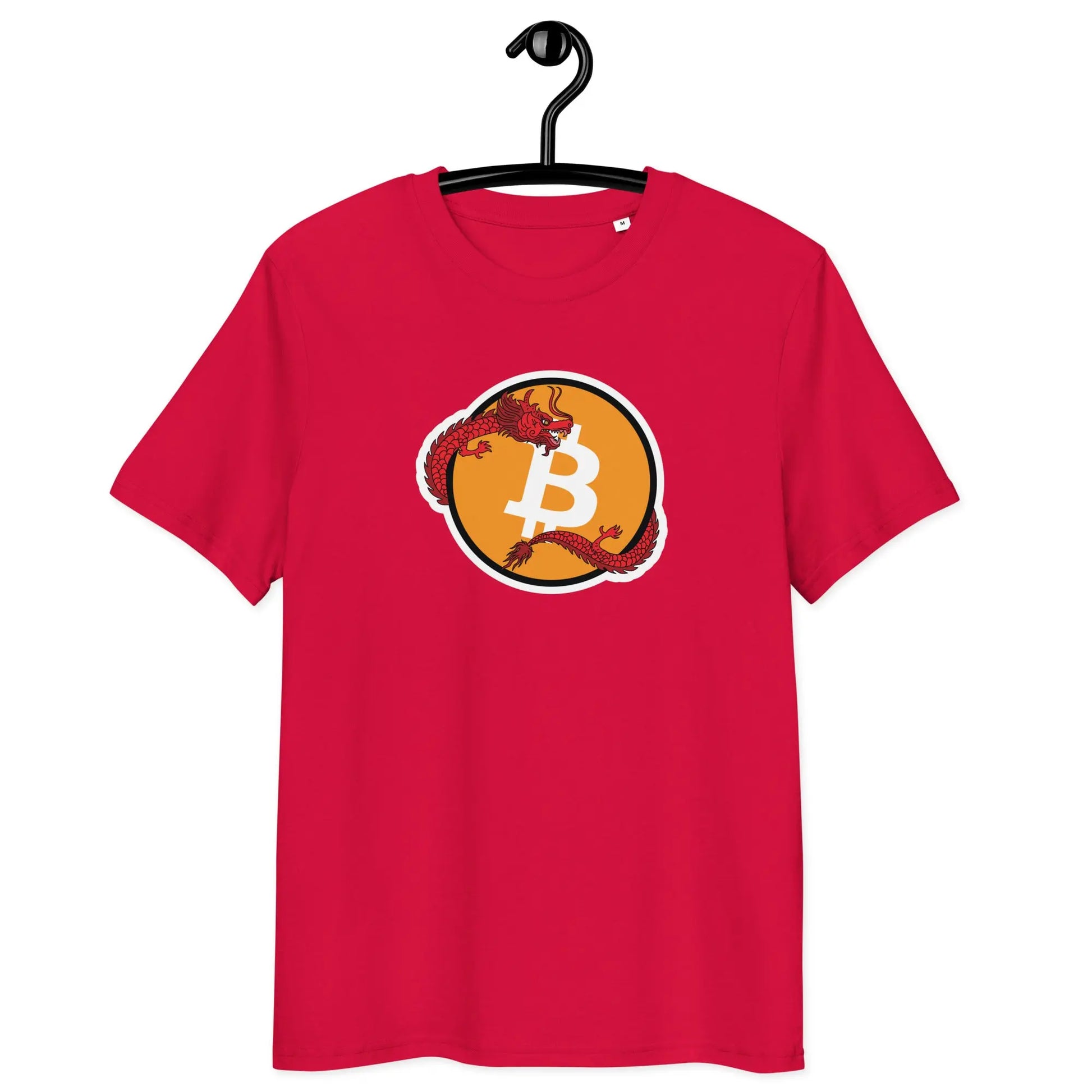 Bitcoin Red Dragon T-shirt - BitPopArt - Premium Organic Cotton - Unisex Store of Value