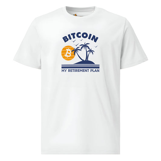 My Retirement Plan - Premium Unisex Organic Cotton Bitcoin T-shirt White Color