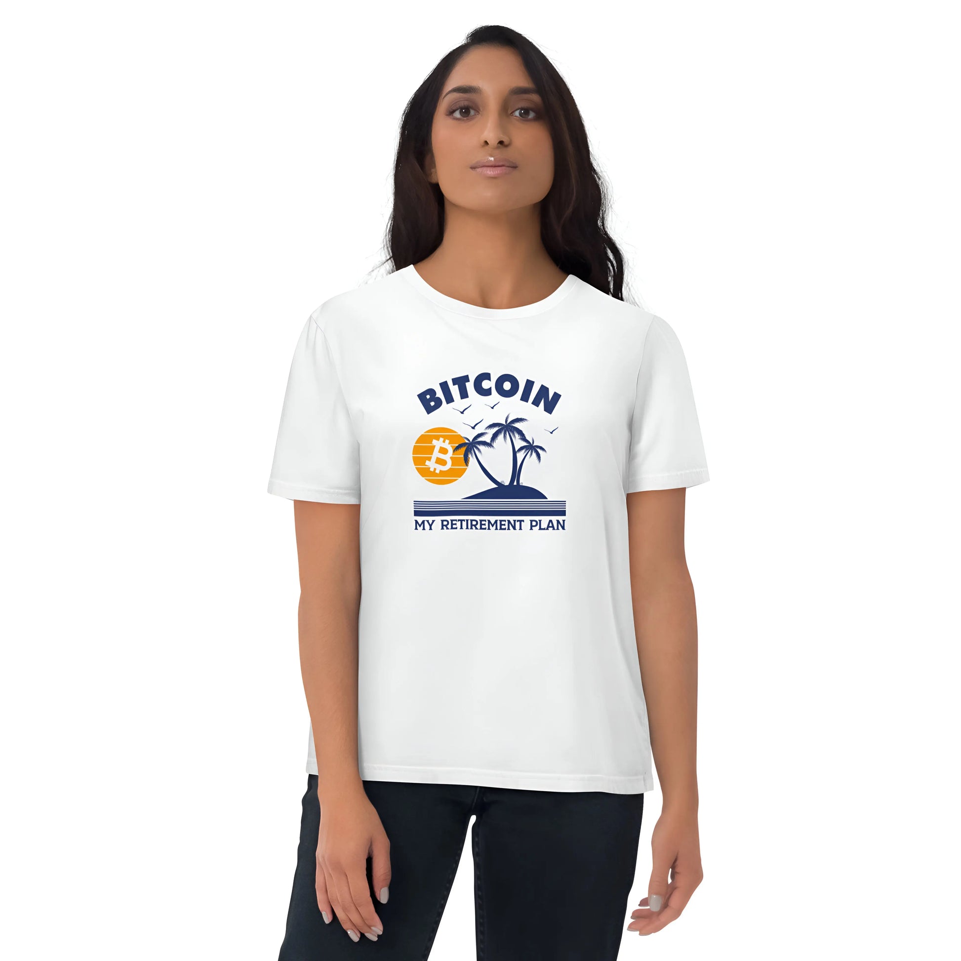 My Retirement Plan - Premium Unisex Organic Cotton Bitcoin T-shirt White Color