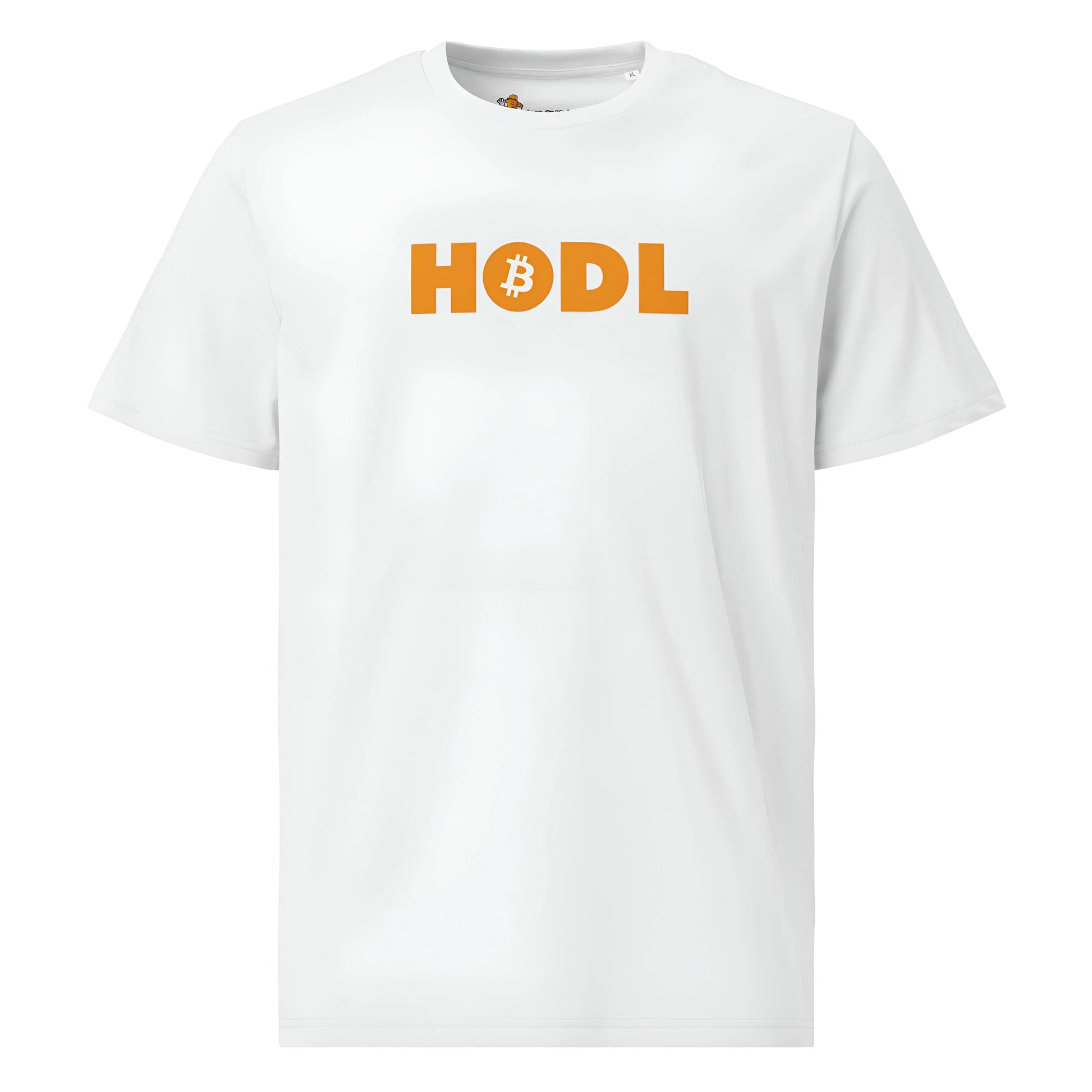 HODL - Premium Unisex Organic Cotton Bitcoin T-shirt White Color