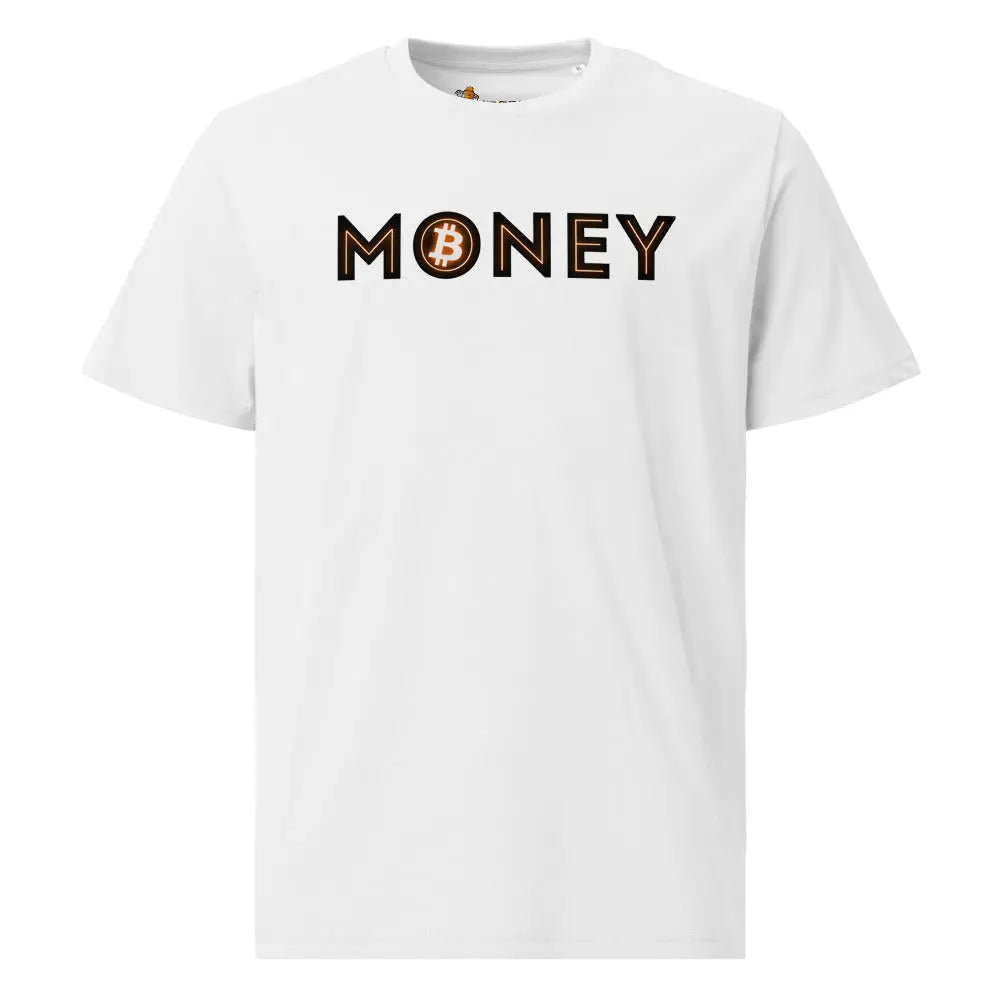 Money - Premium Unisex Organic Cotton Bitcoin T-shirt White Color