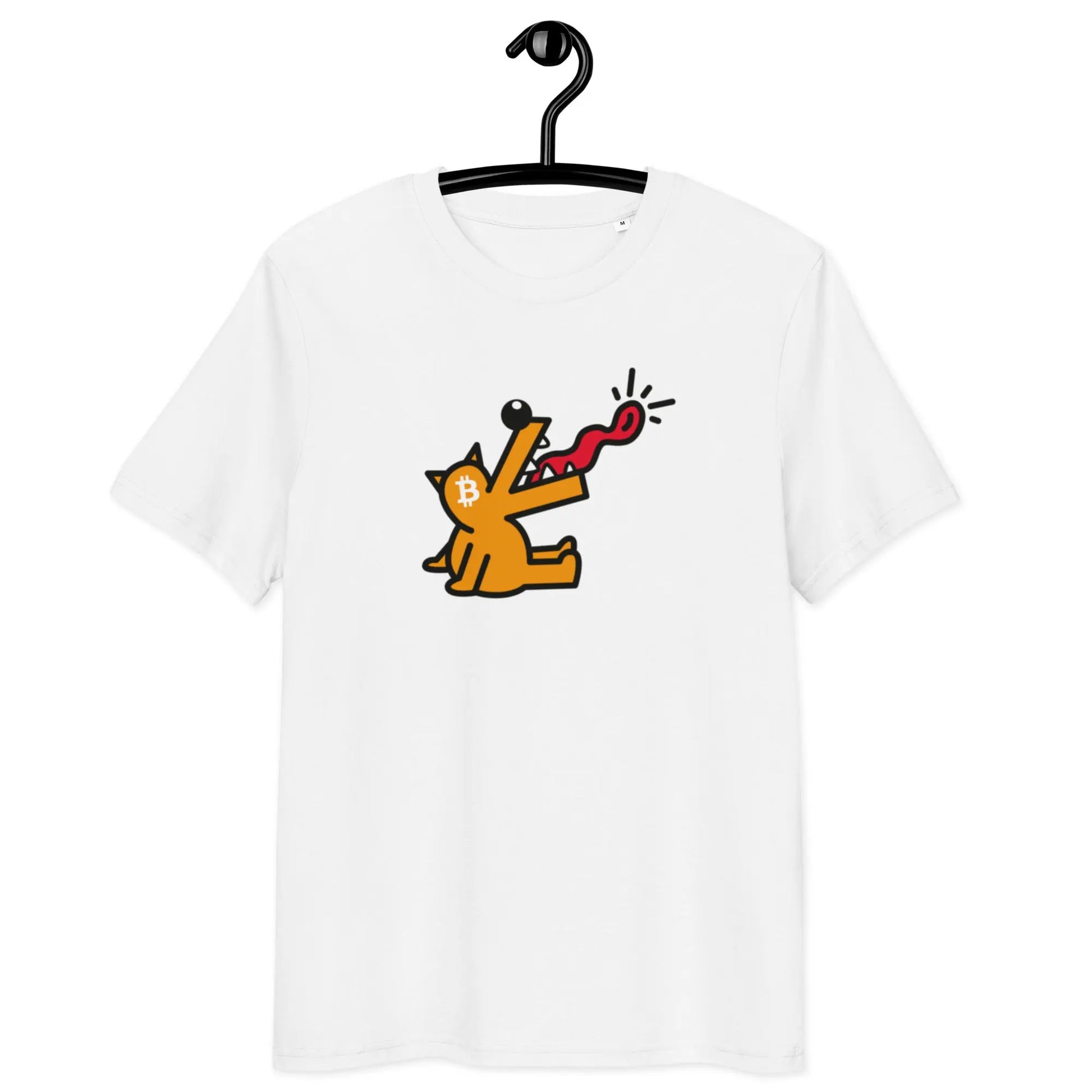 Woof - BitPopArt T-shirt - White Color Premium Organic Cotton - Unisex Store of Value