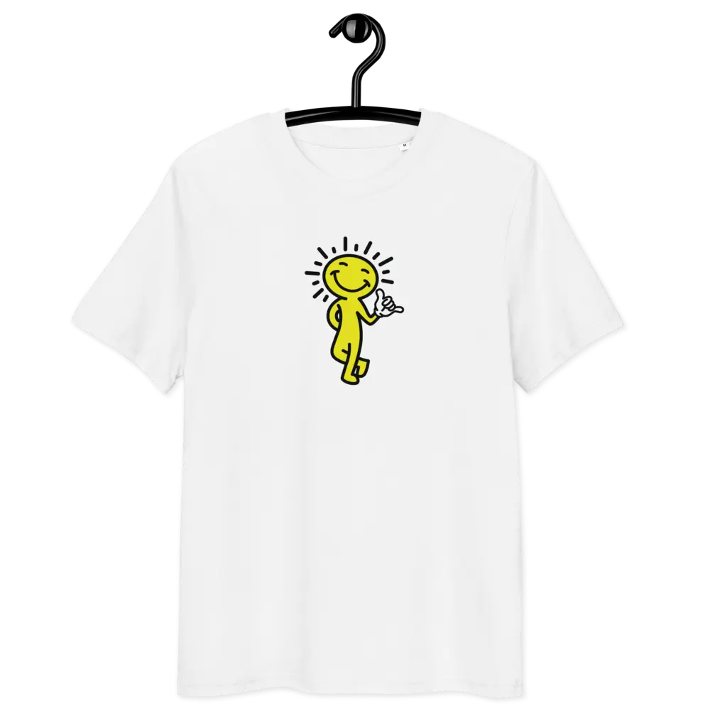 Smiling Sun T-shirt - By BitPopArt - Premium Organic Cotton - Unisex Store of Value