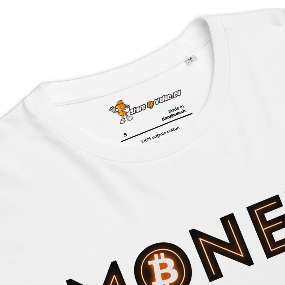 Money - Premium Unisex Organic Cotton Bitcoin T-shirt White Color