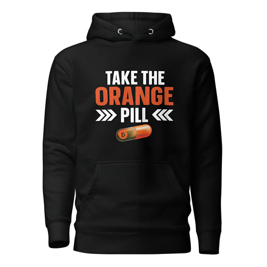 Take the Orange Pill - Premium Unisex Bitcoin Hoodie Black Color