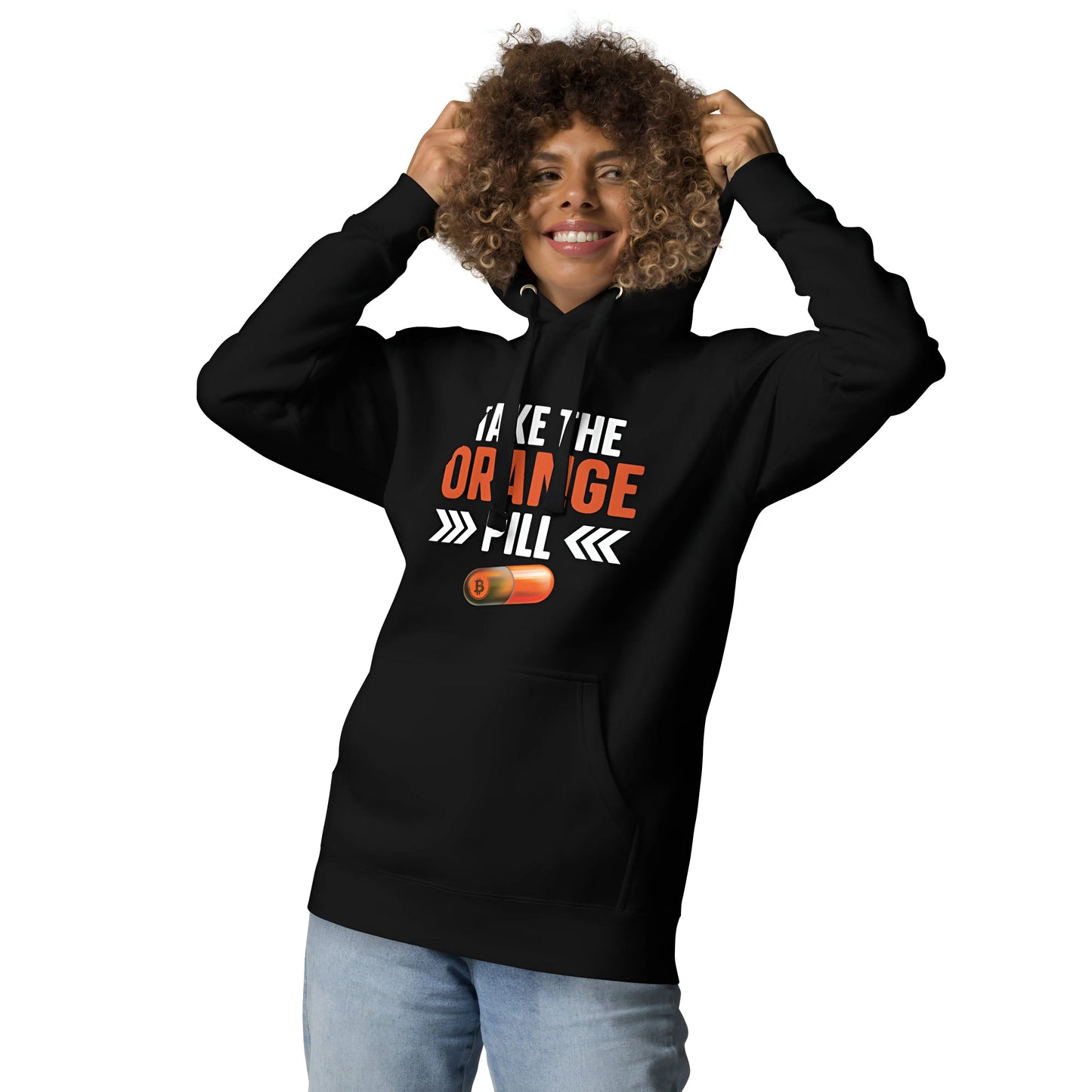 Take the Orange Pill - Premium Unisex Bitcoin Hoodie Black Color