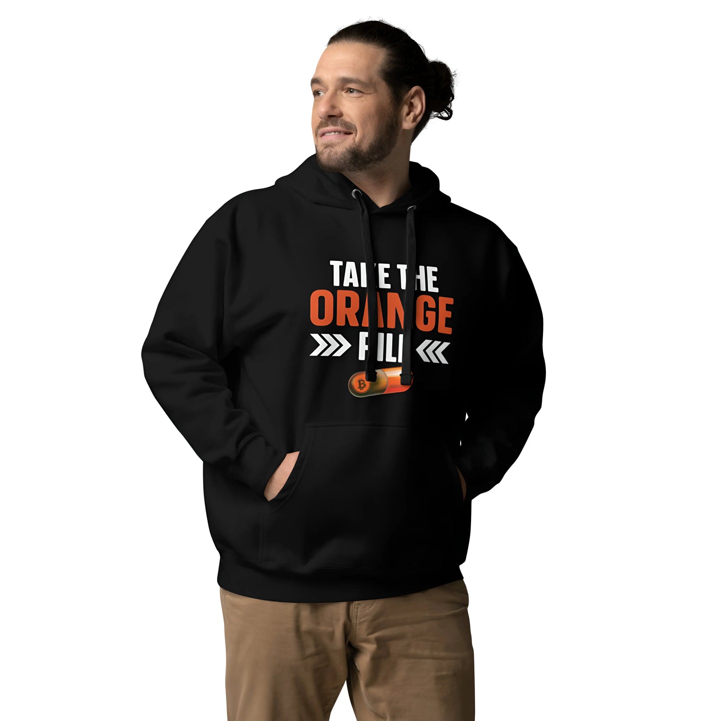 Take the Orange Pill - Premium Unisex Bitcoin Hoodie Black Color