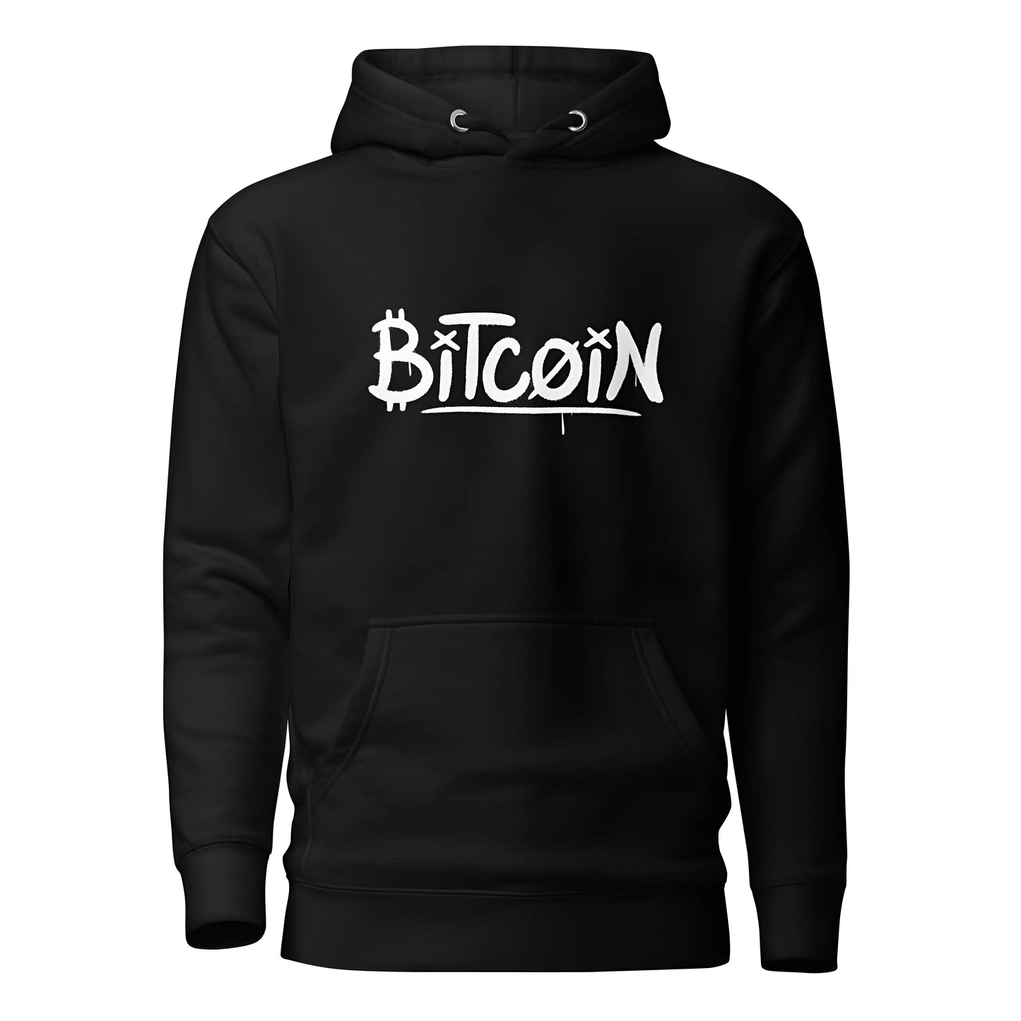 Graffity Street Art - Premium Unisex Bitcoin Hoodie Black Color