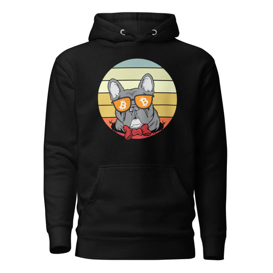 Vintage Dog Lovers - Premium Unisex Bitcoin Hoodie Black