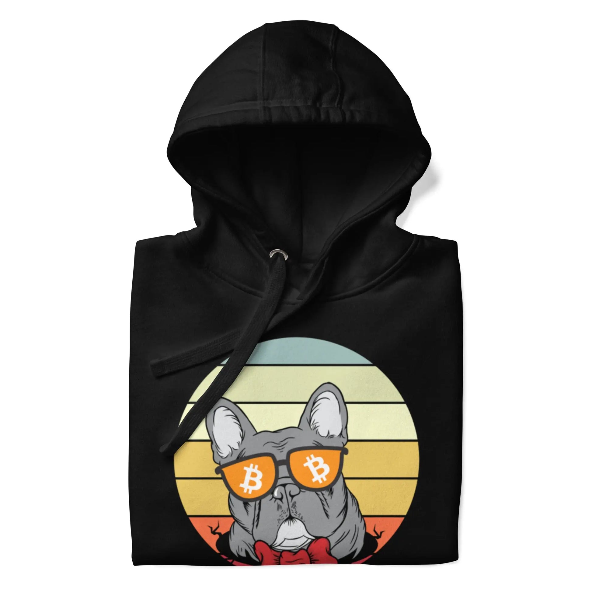 Vintage Dog Lovers - Premium Unisex Bitcoin Hoodie Black